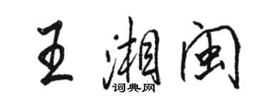 駱恆光王湘閩行書個性簽名怎么寫