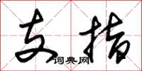 朱錫榮支指草書怎么寫