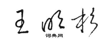 駱恆光王明杉草書個性簽名怎么寫