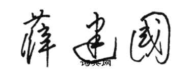 駱恆光薛建國草書個性簽名怎么寫