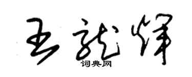 朱錫榮王龍輝草書個性簽名怎么寫