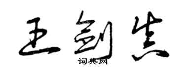 曾慶福王劍真草書個性簽名怎么寫