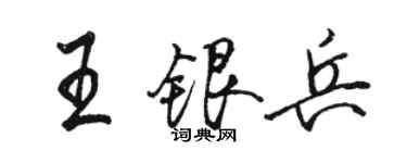 駱恆光王銀兵行書個性簽名怎么寫