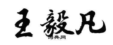 胡問遂王毅凡行書個性簽名怎么寫