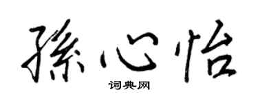 王正良孫心怡行書個性簽名怎么寫