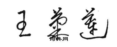 駱恆光王菊蓮草書個性簽名怎么寫