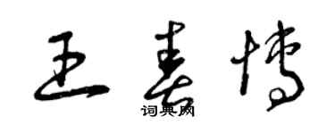 曾慶福王春博草書個性簽名怎么寫