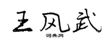 曾慶福王風武行書個性簽名怎么寫