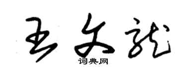 朱錫榮王文龍草書個性簽名怎么寫