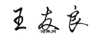 駱恆光王友良行書個性簽名怎么寫