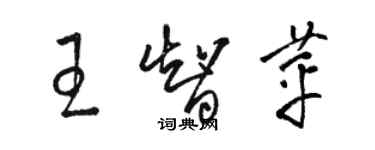 駱恆光王智苹草書個性簽名怎么寫