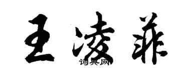 胡問遂王凌菲行書個性簽名怎么寫