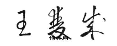 駱恆光王雙成草書個性簽名怎么寫