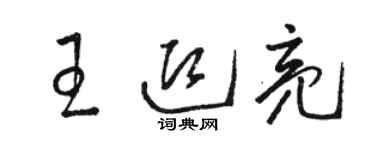 駱恆光王迎亮草書個性簽名怎么寫