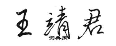 駱恆光王靖君行書個性簽名怎么寫