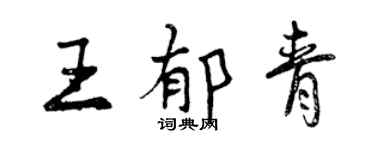 曾慶福王郁青行書個性簽名怎么寫