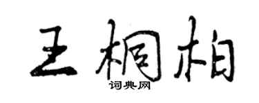 曾慶福王桐柏行書個性簽名怎么寫