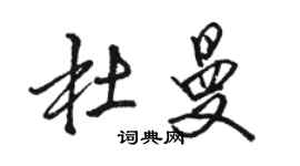 駱恆光杜曼行書個性簽名怎么寫