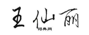 駱恆光王仙麗行書個性簽名怎么寫