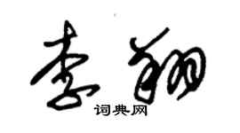 朱錫榮李翔草書個性簽名怎么寫