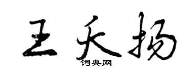 曾慶福王夭揚行書個性簽名怎么寫