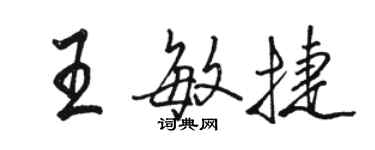 駱恆光王敏捷行書個性簽名怎么寫