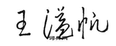 駱恆光王溢帆草書個性簽名怎么寫