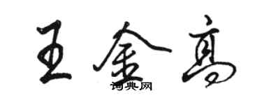 駱恆光王金高行書個性簽名怎么寫