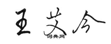 駱恆光王艾今行書個性簽名怎么寫