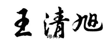 胡問遂王清旭行書個性簽名怎么寫