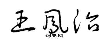 曾慶福王鳳治草書個性簽名怎么寫