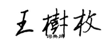 王正良王樹枚行書個性簽名怎么寫