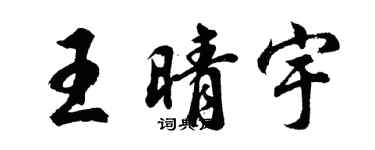 胡問遂王晴宇行書個性簽名怎么寫