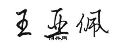 駱恆光王亞佩行書個性簽名怎么寫