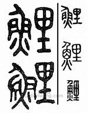 金石大字典的篆刻印章鯉