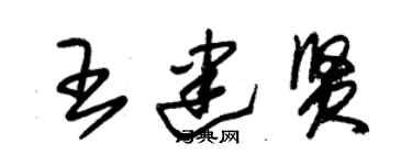 朱錫榮王建賢草書個性簽名怎么寫