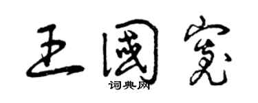 曾慶福王國寬草書個性簽名怎么寫