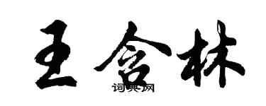 胡問遂王含林行書個性簽名怎么寫