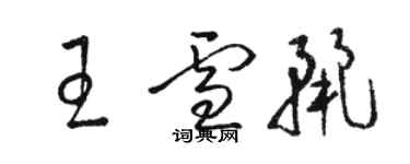 駱恆光王雪麗草書個性簽名怎么寫