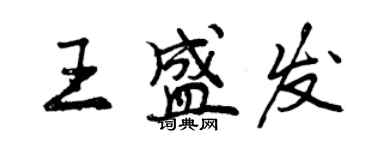 曾慶福王盛發行書個性簽名怎么寫