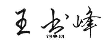 駱恆光王書峰行書個性簽名怎么寫