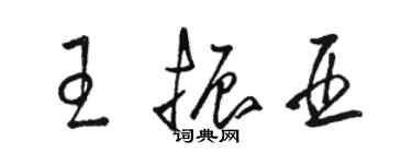 駱恆光王振亞草書個性簽名怎么寫