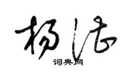 梁錦英楊湛草書個性簽名怎么寫