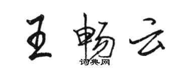 駱恆光王暢雲行書個性簽名怎么寫