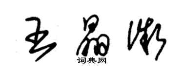 朱錫榮王晶微草書個性簽名怎么寫