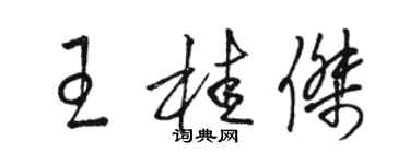 駱恆光王桂傑草書個性簽名怎么寫