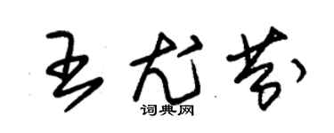 朱錫榮王尤芬草書個性簽名怎么寫