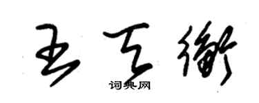 朱錫榮王天衡草書個性簽名怎么寫