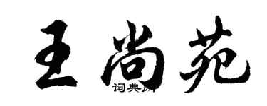 胡問遂王尚苑行書個性簽名怎么寫