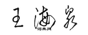 駱恆光王海泉草書個性簽名怎么寫